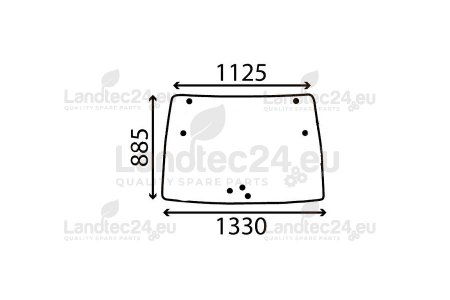 Ρυθμιζόμενο παρμπρίζ 04411689 για τρακτέρ CLAAS/RENAUT, DEUTZ FAHR, HURLIMANN, LAMBORGHINI, SAME